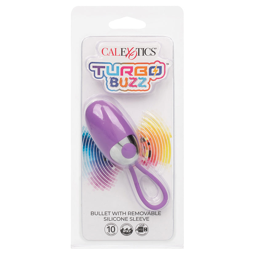 CAL EXOTICS - TURBO BUZZ BULLET WITH REMOVABLE SILICONE SLEEVE PURPLE