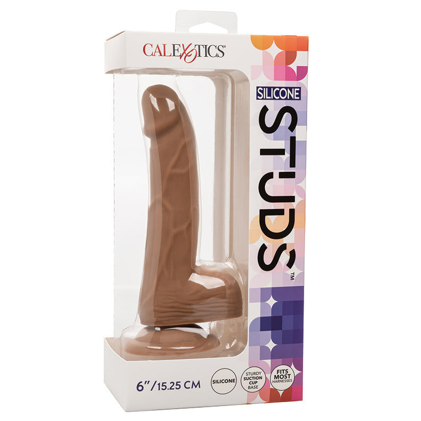 CAL EXOTICS - SILICONE STUDS BROWN 6 IN.