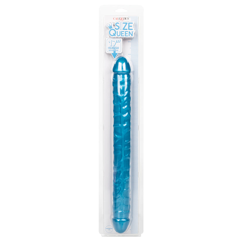 CALEXOTICS - SIZE QUEEN DOUBLE DILDO BLUE 17 IN.