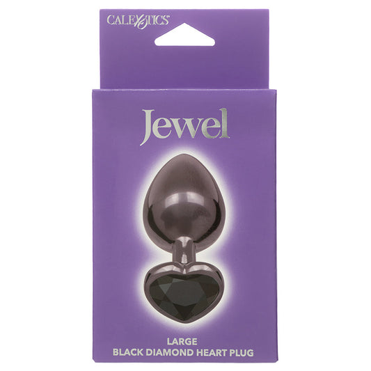 CALEXOTICS - JEWEL LARGE BLACK DIAMOND HEART PLUG
