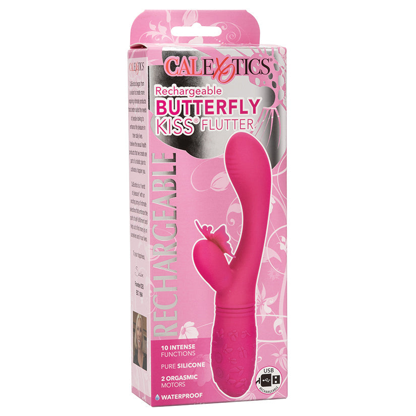CAL EXOTICS - RECHARGEABLE BUTTERFLY KISS FLUTTER PINK