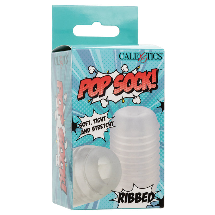 CALEXOTICS - POP SOCK RIBBED CLEAR