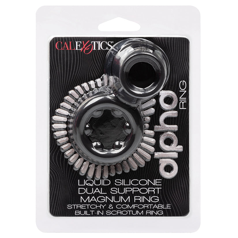 CAL EXOTICS - ALPHA LIQUID SILICONE DUAL MAGNUM RING