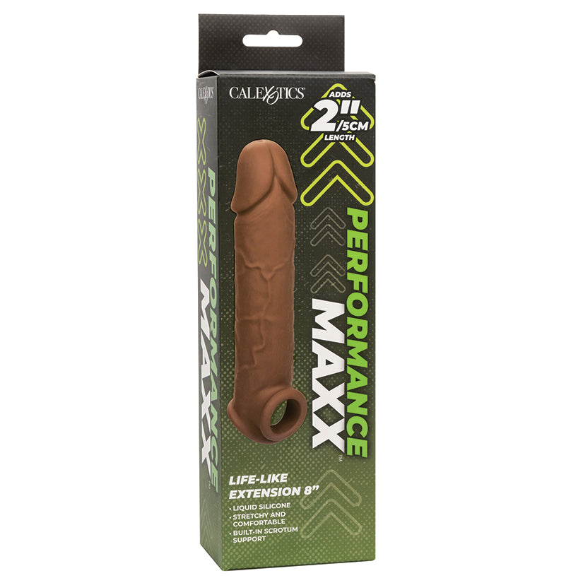 CAL EXOTICS - PERFORMANCE MAXX LIFE LIKE EXTENSION 8 IN. BROWN