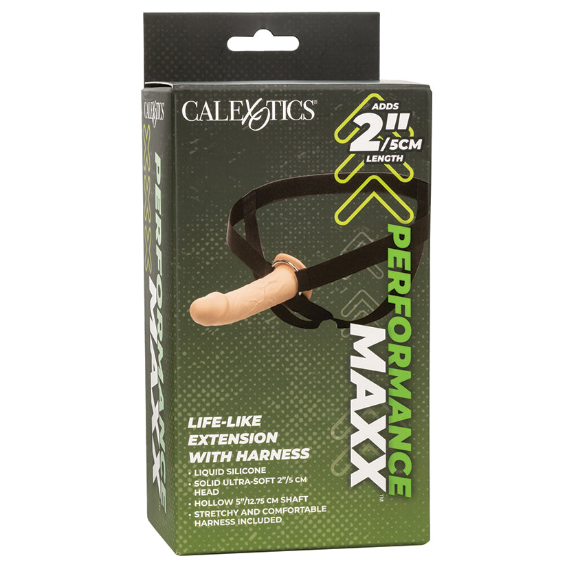CALEXOTICS - PERFORMANCE MAXX LIFE LIKE EXTENSION WITH HARNESS IVORY
