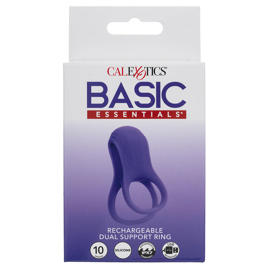 CALEXOTICS - BASIC ESSENTIALS RECHARGEABLE DUAL SUPPORT RING