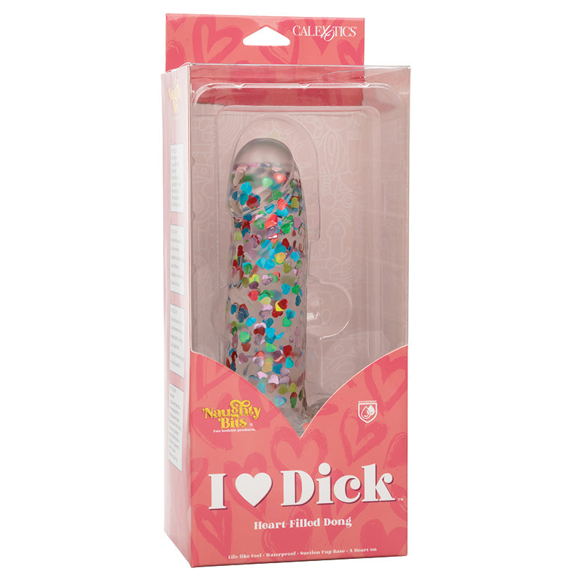 CAL EXOTICS - NAUGHTY BITS I LOVE DICK HEART FILLED DONG