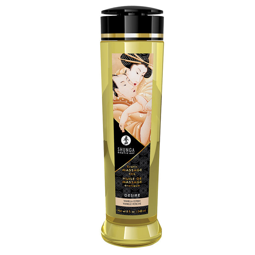 SHUNGA - EROTIC MASSAGE OIL DESIRE VANILLA 8 OZ.