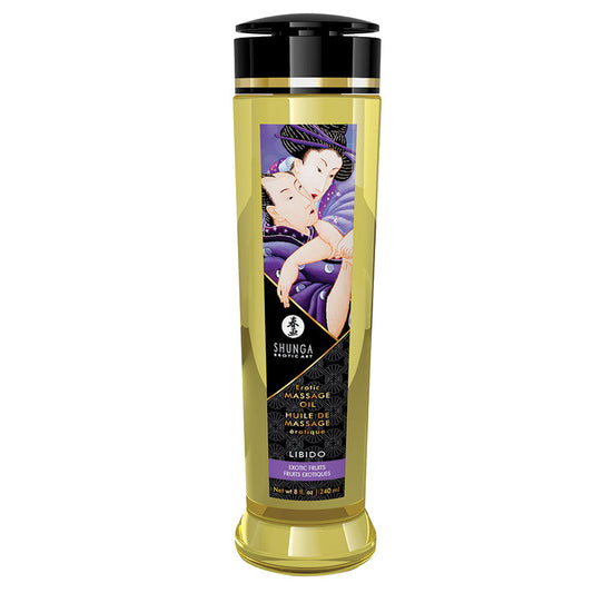 SHUNGA - EROTIC MASSAGE OIL LIBIDO EXOTIC FRUIT 8.5 OZ.