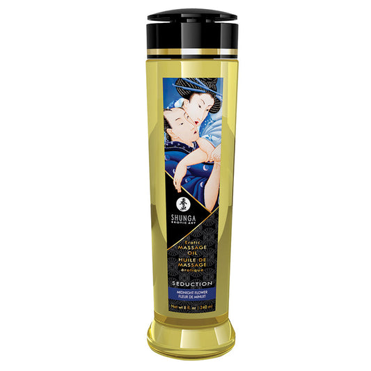 SHUNGA - EROTIC MASSAGE OIL SEDUCTION MIDNIGHT FLOWER 8 OZ.