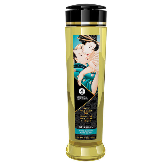 SHUNGA - EROTIC MASSAGE OIL ISLAND BLOSSOMS 8 OZ.