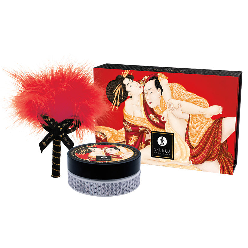 SHUNGA - KISSABLE MASSAGE POWDER SPARKLING STRAWBERRY WINE 2.65 OZ.