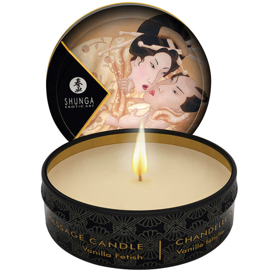SHUNGA - MINI MASSAGE CANDLE VANILLA FETISH 1 OZ.