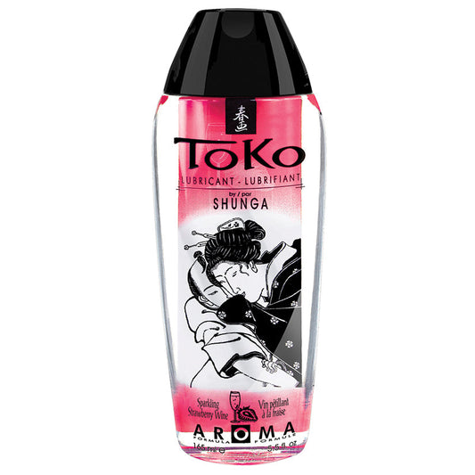 SHUNGA - TOKO AROMA LUBRICANTE VINO DE FRESA ESPUMOSO 5.5 OZ.