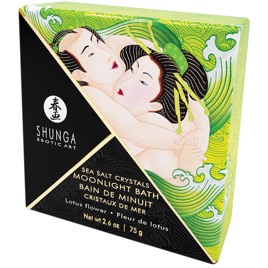 SHUNGA - CRISTALES DE SAL MARINA PARA BAÑO MOONLIGHT FLOR DE LOTO 2.6 OZ.