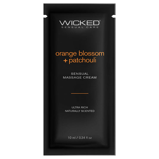 WICKED - CRÈME DE MASSAGE SENSUELLE FLEUR D'ORANGER + PATCHOULI 10ML