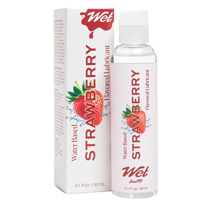 WET - FLAVORED LUBRICANT STRAWBERRY 3.1 OZ.