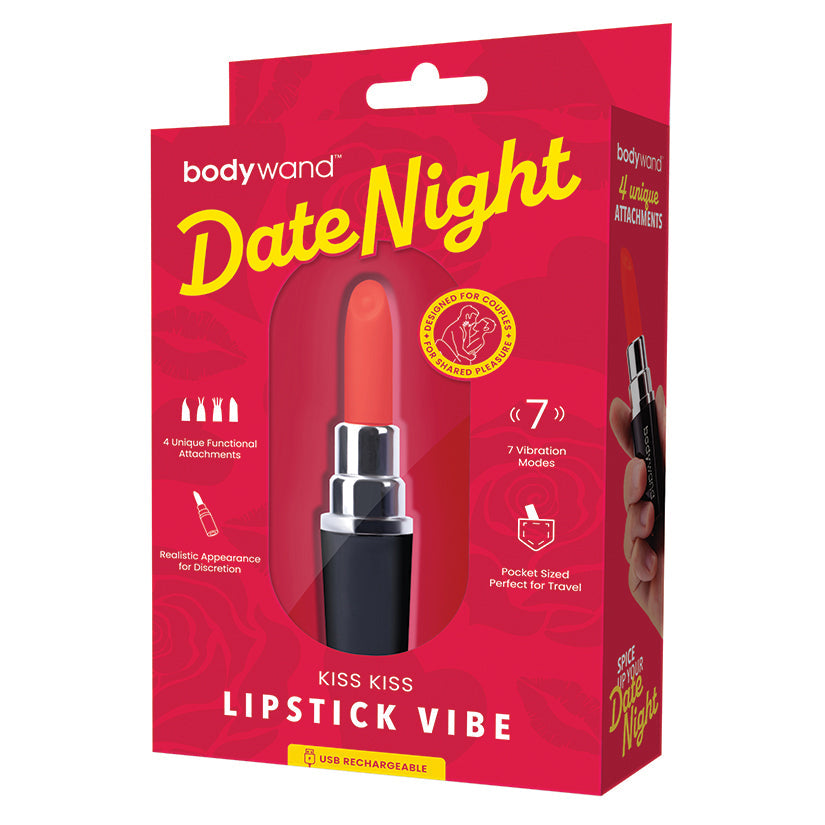 XGEN - BODYWAND DATE NIGHT KISS KISS LIPSTICK VIBE-BLACK/RED