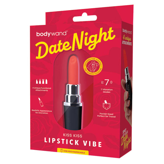 XGEN - BODYWAND DATE NIGHT KISS KISS LIPSTICK VIBE-BLACK/RED