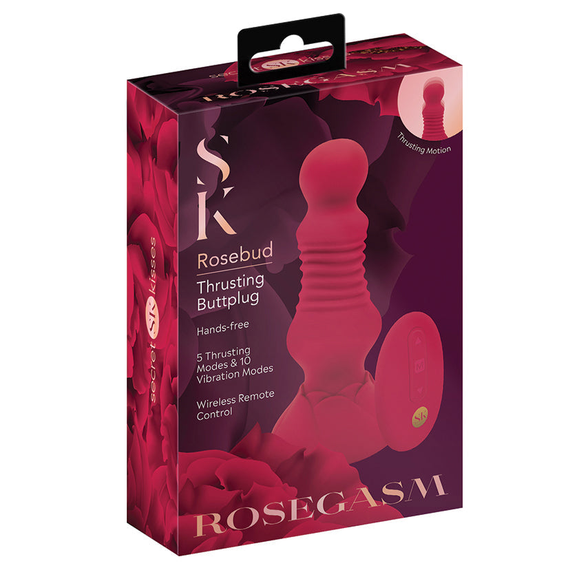XGEN - SECRET KISSES ROSEGASM ROSEBUD REMOTE CONTROL THRUSTING BUTT PLUG