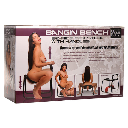 XR BRANDS - BANGIN BENCH EZ-RIDE SEX STOOL WITH HANDLES [DROP SHIP ONLY]