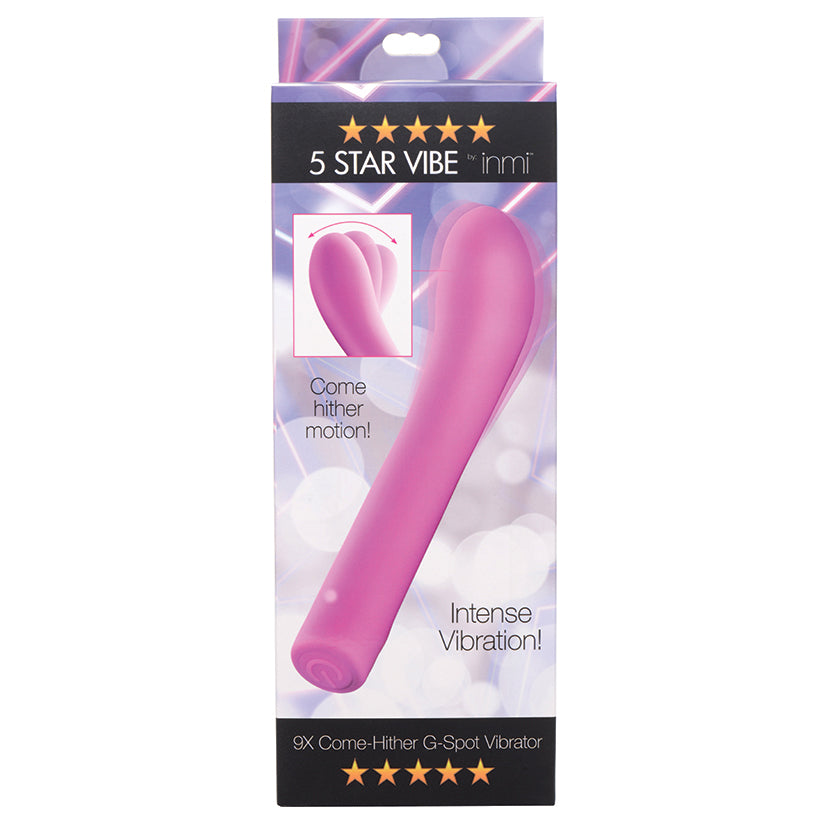 XR BRANDS - INMI 5 STAR VIBE 9X COME HITHER G-SPOT VIBRATOR PINK