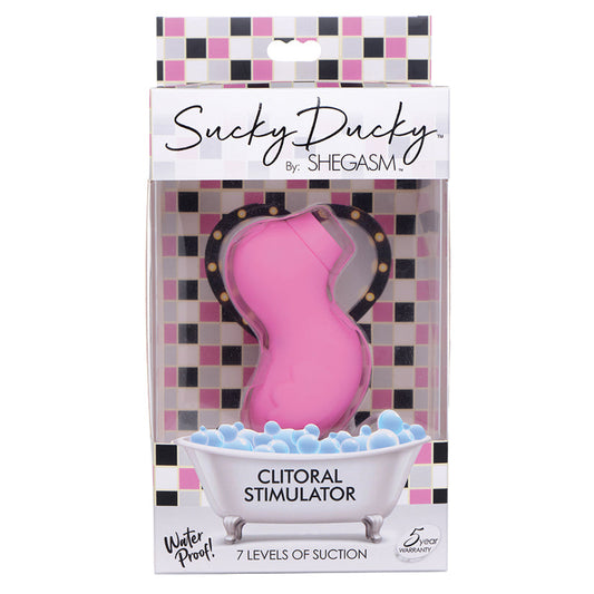 XR BRANDS - STIMULATEUR CLITORIDIEN SHEGASM SUCKY DUCKY 7X ROSE