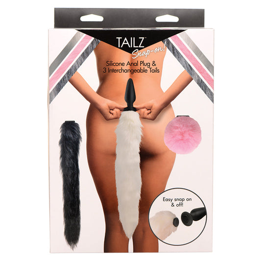 MARQUES XR - PLUG ANAL EN SILICONE TAILZ ET 3 QUEUES INTERCHANGEABLES