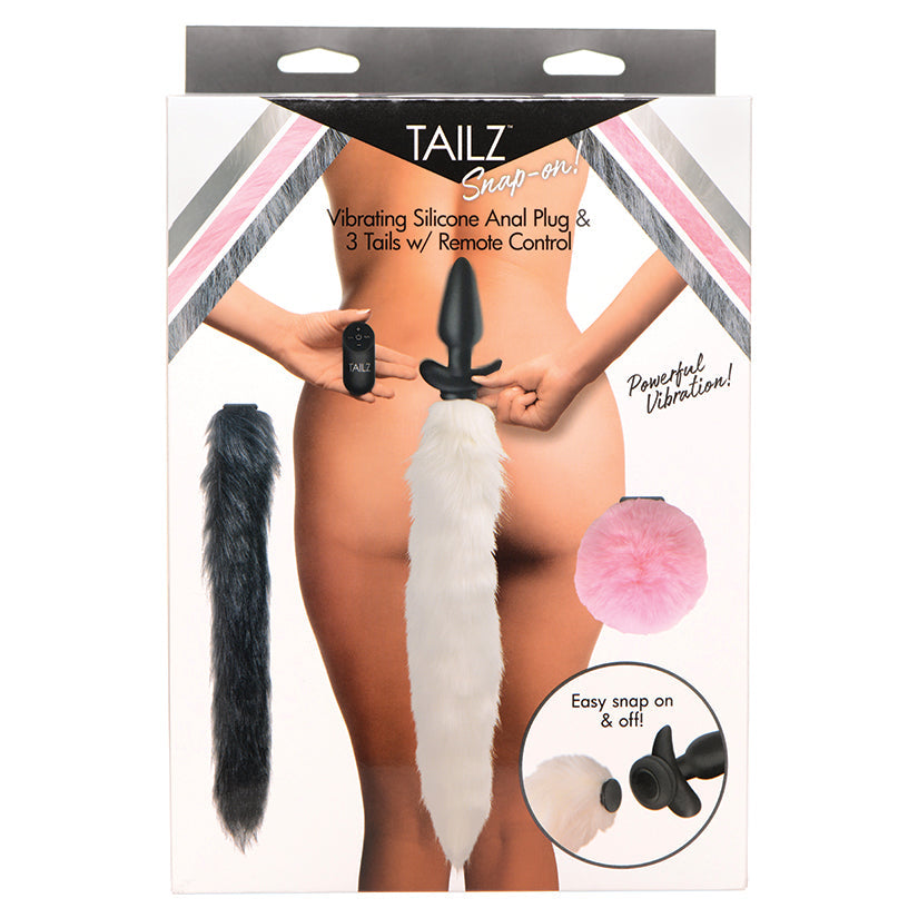 XR BRANDS - TAILZ VIBRATING ANAL PLUG & 3 TAILS WITH REMOTE CONTROL