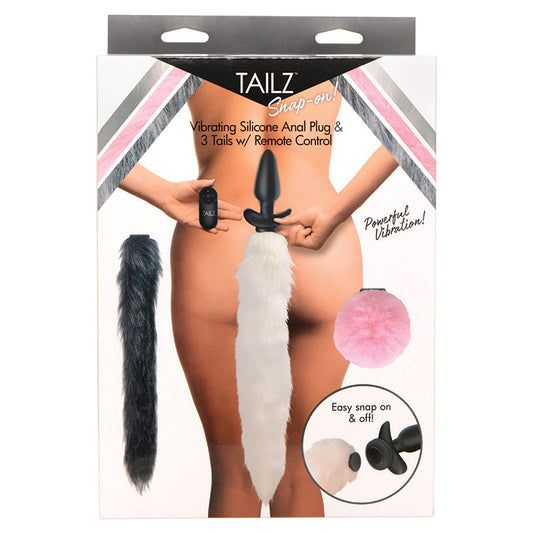 XR BRANDS - TAILZ VIBRATING ANAL PLUG & 3 TAILS WITH REMOTE CONTROL
