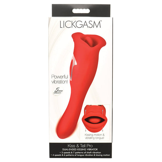 XR BRANDS - LICKGASM KISS AND TELL PRO DUAL ENDED KISSING VIBRATOR