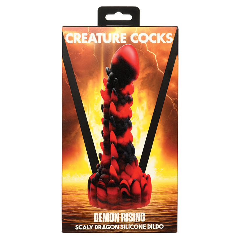 XR BRANDS - CREATURE COCKS DEMON RISING SCALY DRAGON SILICONE DILDO