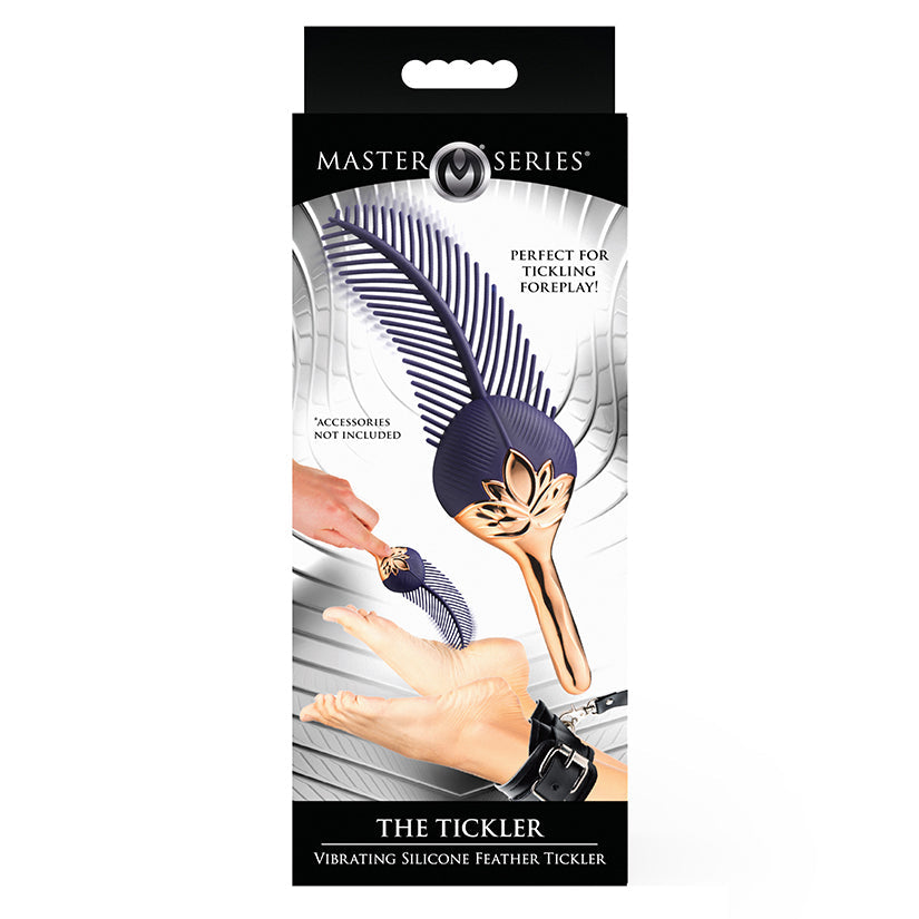 XR BRANDS - MASTER SERIES THE TICKLER VIBRATING SILICONE FEATHER TICKLER