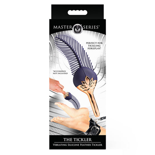 XR BRANDS - MASTER SERIES THE TICKLER VIBRATING SILICONE FEATHER TICKLER