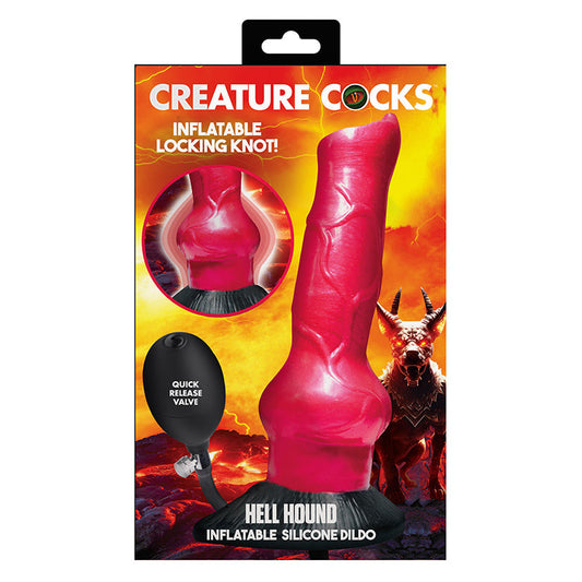 XR BRANDS - DILDO GONFLABLE EN SILICONE HELL HOUND DE CREATURE COCKS