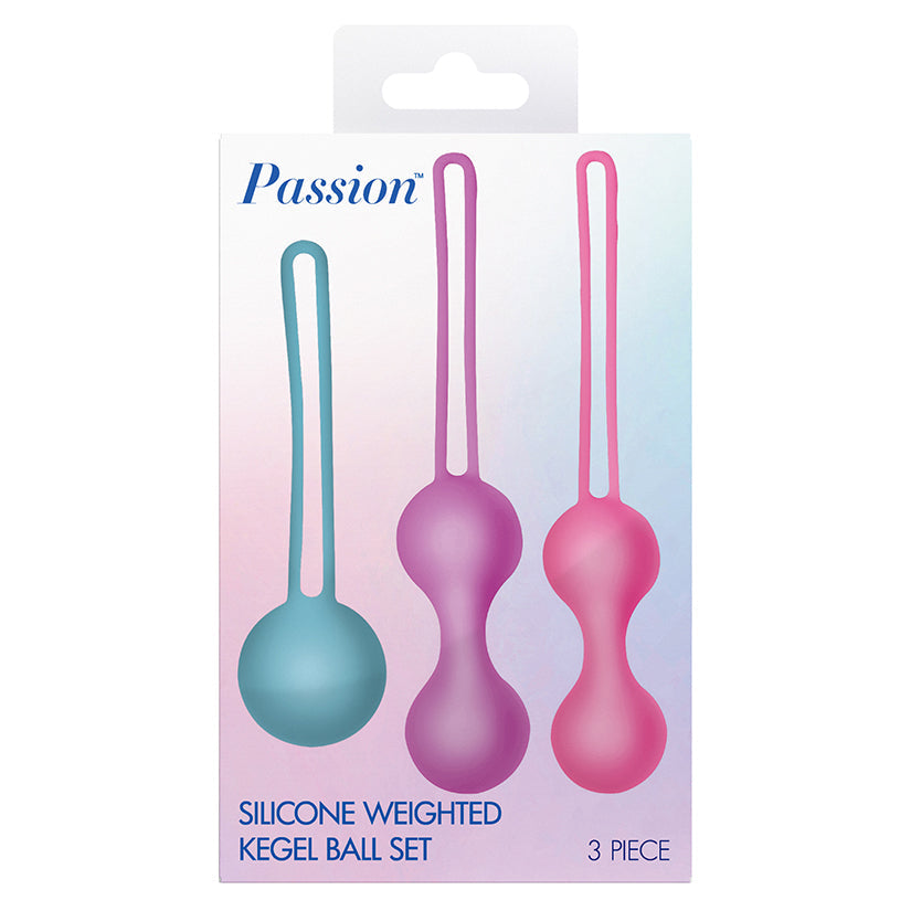 XR BRANDS - PASSION SILICONE WEIGHTED KEGEL BALL SET