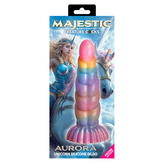 XR BRANDS - DILDO DE SILICONA CREATURE COCKS MAJESTIC AURORA UNICORN