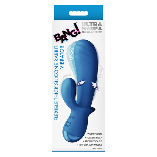 XR BRANDS - BANG! THICK SILICONE RABBIT VIBRATOR