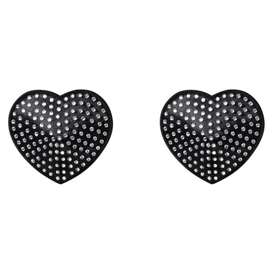 OBSESSIVE - A750 HEART NIPPLE COEVRS WITH CRYSTALS ONE SIZE