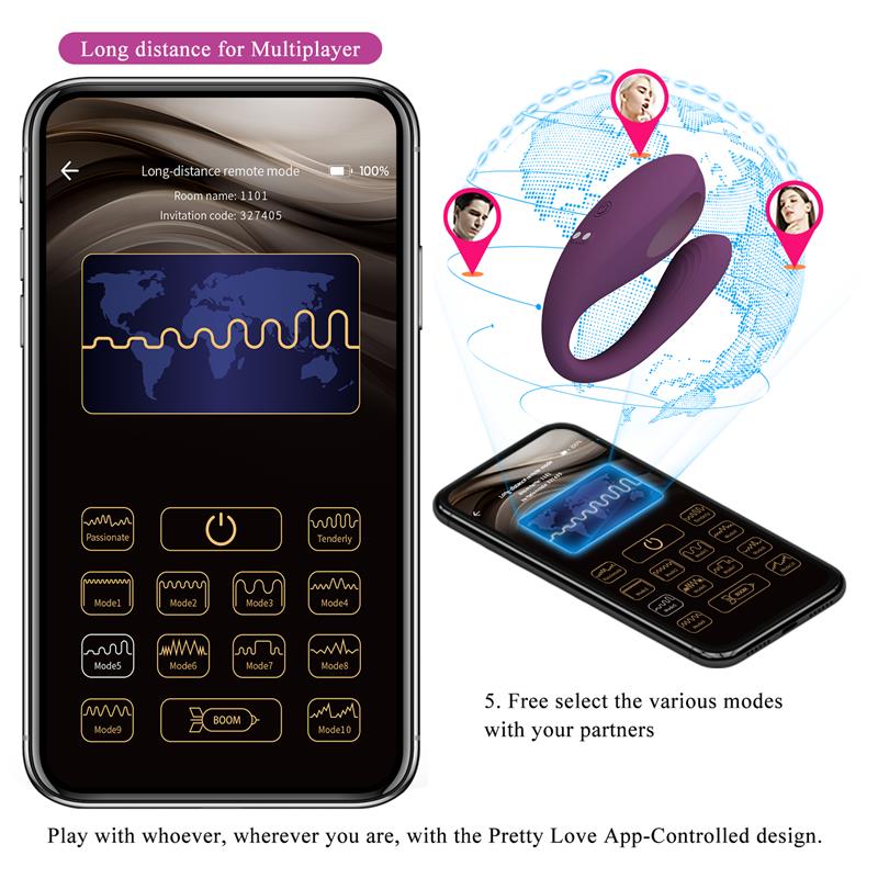 PRETTYLOVE - AARI THUMPING COUPLE TOY WITH APP