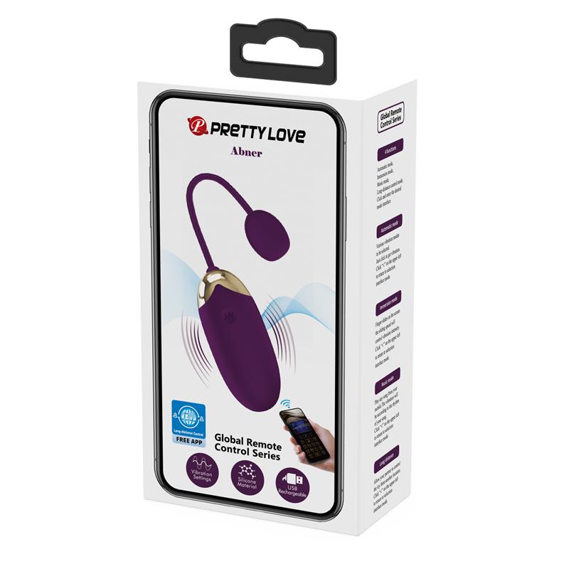 PRETTYLOVE - ABNER VIBRATING EGG WITH APP LILAC