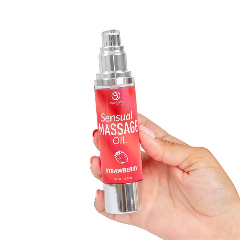 SECRET PLAY - SENSUAL MASSAGE OIL STRAWBERRY 50 ML.