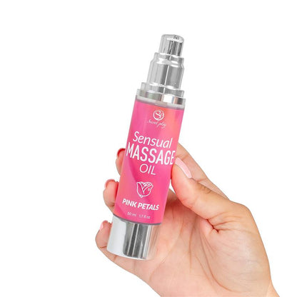 SECRET PLAY - SENSUAL MASSAGE OIL PINK PETALS 50 ML.
