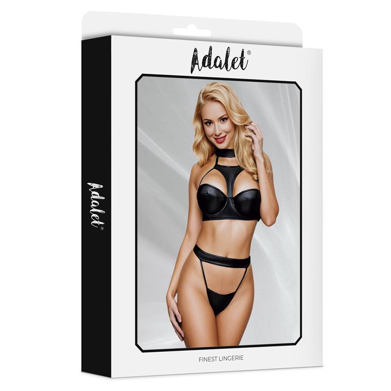 ADALET LINGERIE - ADDIS BRA SET WITH CHOKER AND HIGH-WAISTED THONG