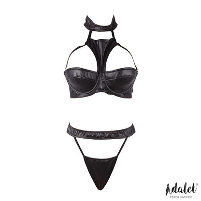 ADALET LINGERIE - ADDIS BRA SET WITH CHOKER AND HIGH-WAISTED THONG