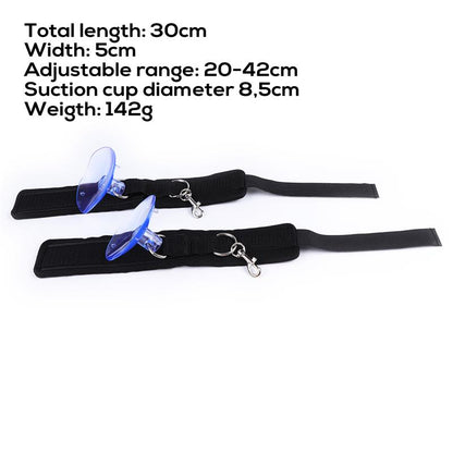 LATETOBED BDSM LINE - ADJUSTABLE ANKLECUFFS WITH SUCTION CUPS