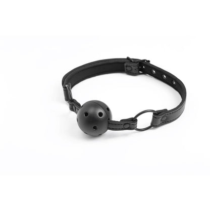 INTOYOU BLACK SHADOW - ADJUSTABLE BRRATHABLE BALL GAG VEGAN LEATHER