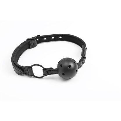 INTOYOU BLACK SHADOW - ADJUSTABLE BRRATHABLE BALL GAG VEGAN LEATHER