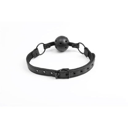 INTOYOU BLACK SHADOW - ADJUSTABLE BRRATHABLE BALL GAG VEGAN LEATHER