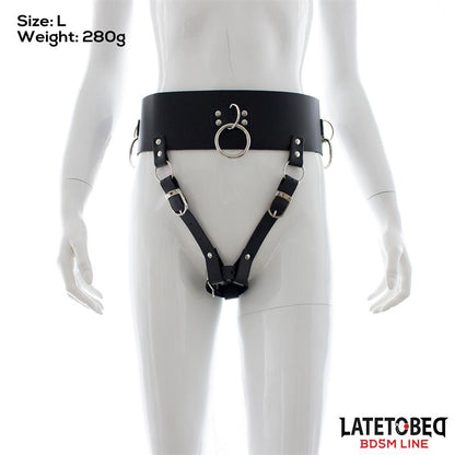 LATETOBED BDSM LINE - ADJUSTABLE FEMALE CHASTITY BELT